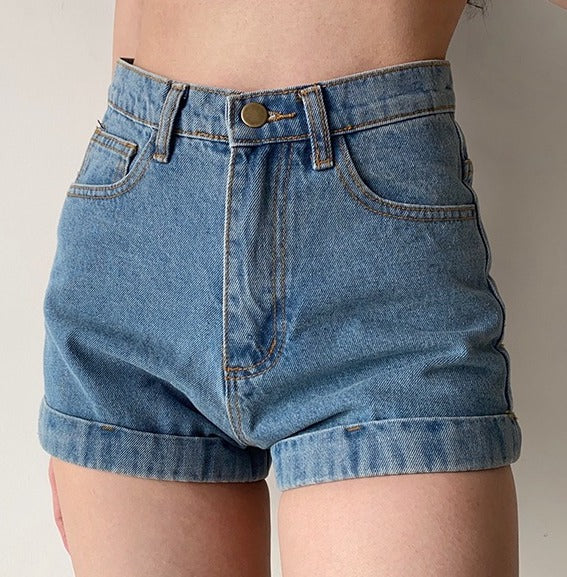 Classic Retro Denim Shorts