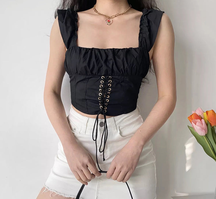 Briella Corset Square Neck Top