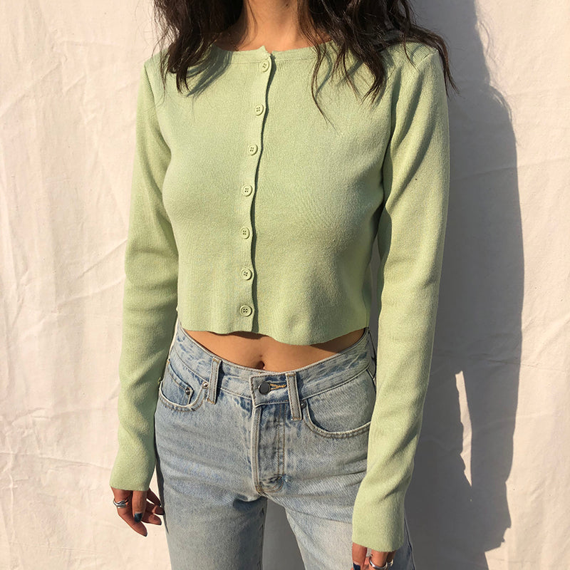 Athena Knit Top // Pastel Green