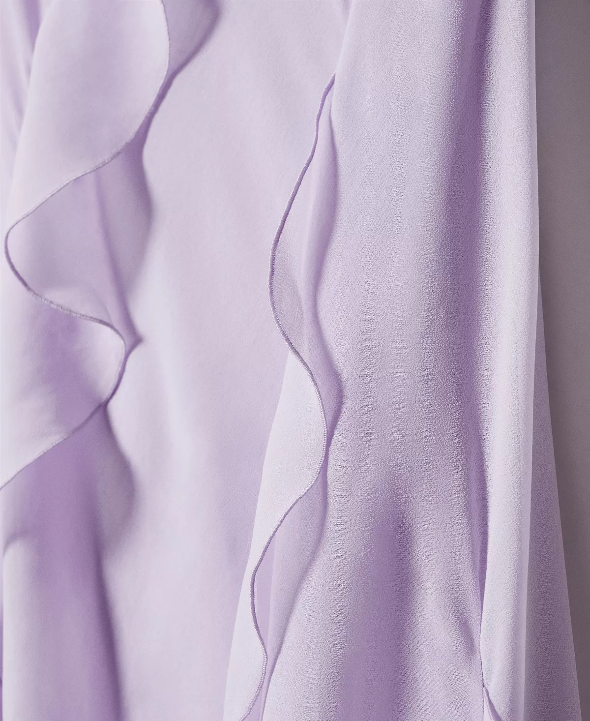 Lavender Side Slit Backless Maxi Dress With Ruffle Detail