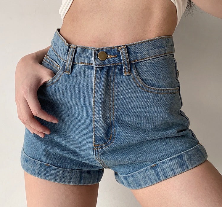 Classic Retro Denim Shorts