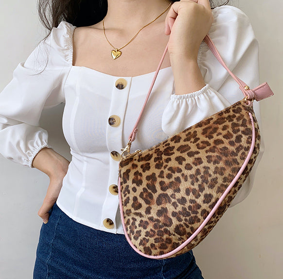 Y2K Leopard Saddle Bag ~ HANDMADE