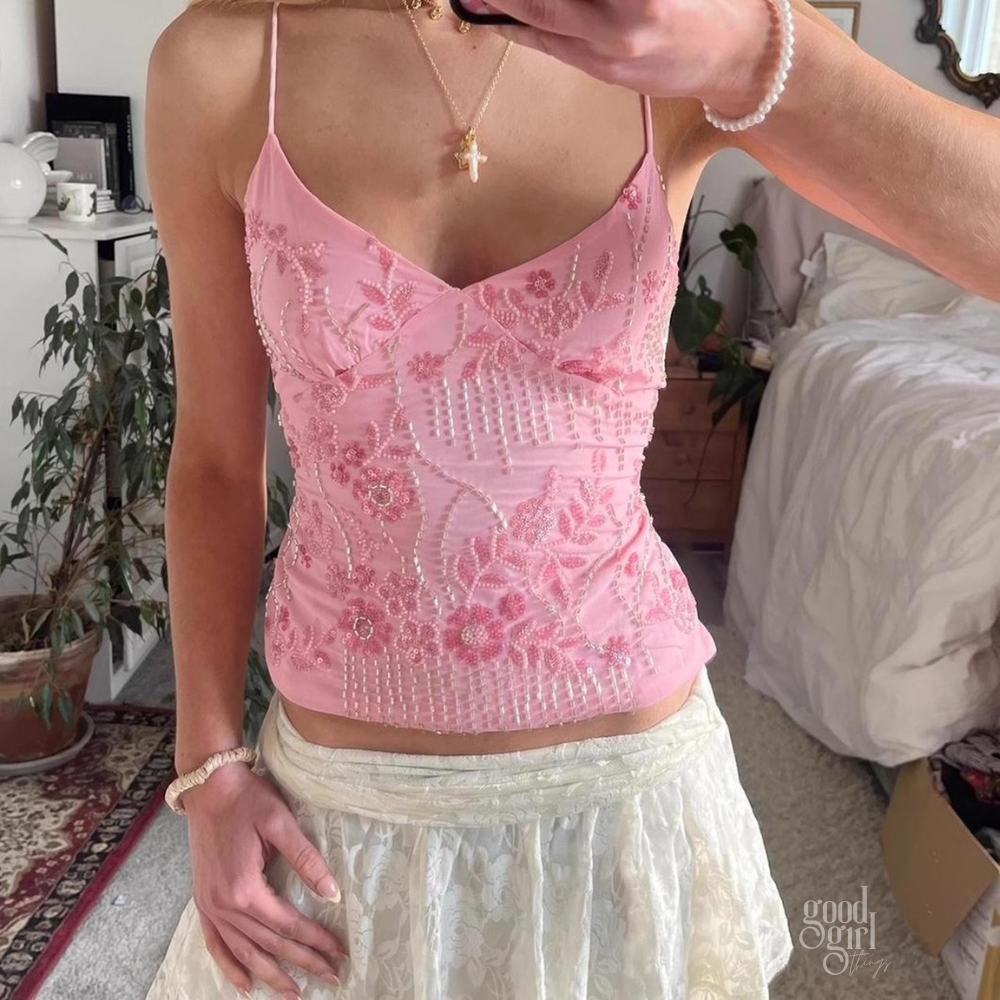 Kye Strappy Backless Sequin Top