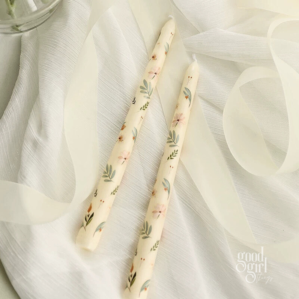 Lyra Pastel Garden Floral Candles