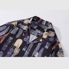 Vintage Graffiti Printed Shirt