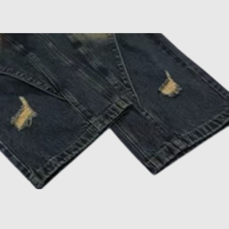 Casual Patchwork Design Jeans