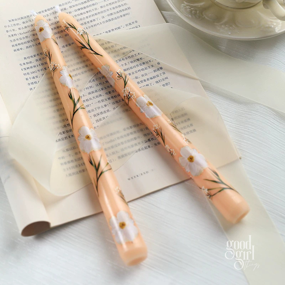 Lyra Pastel Garden Floral Candles