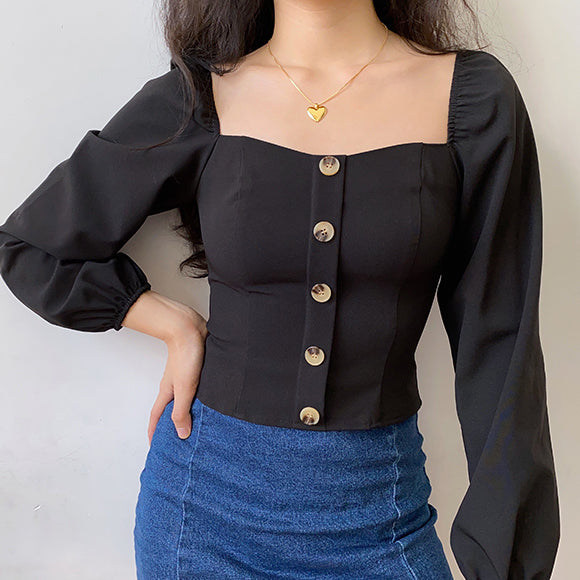 Antoine Tortoishell Lantern Blouse ~ HANDMADE