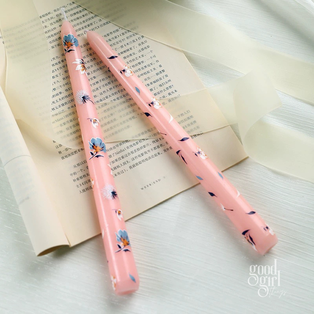 Lyra Pastel Garden Floral Candles