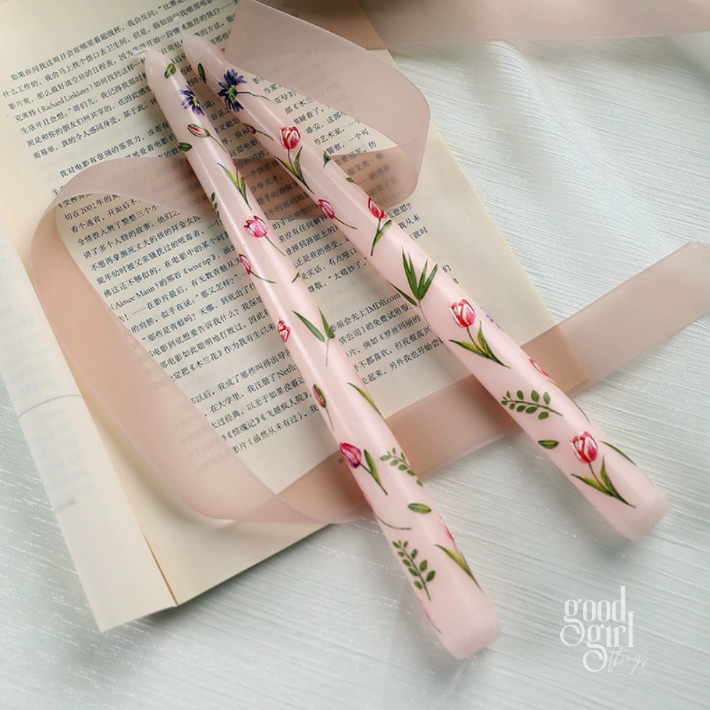 Lyra Pastel Garden Floral Candles