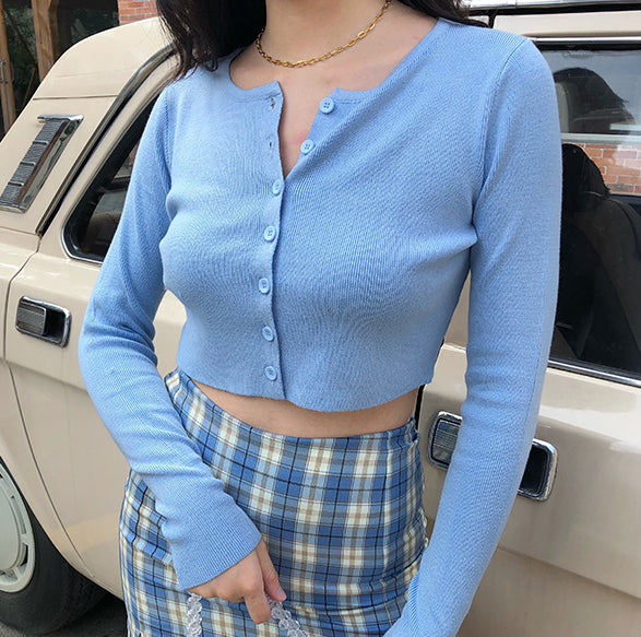 Athena Knit Top // Blue