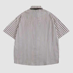 Tie Decor Stripe Shirts