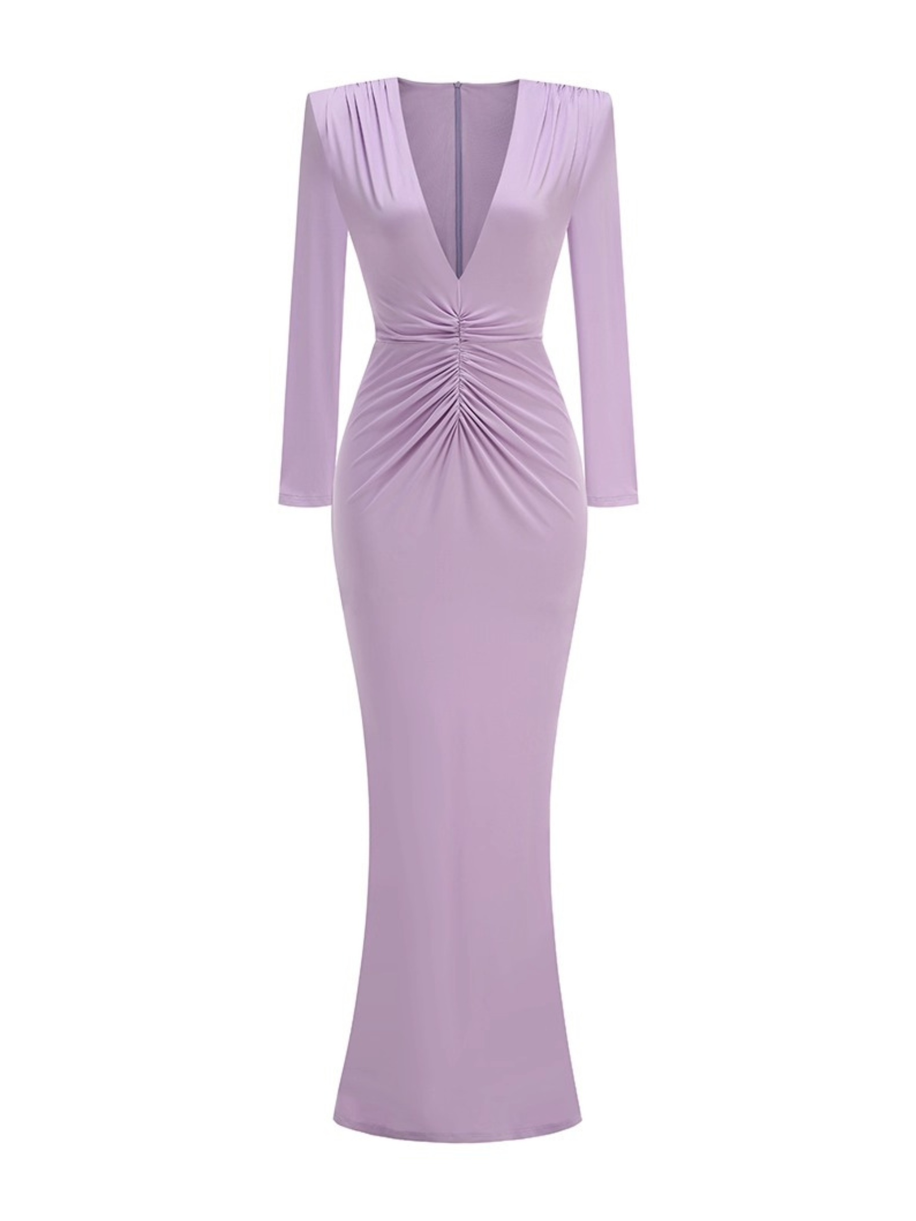 Mya Long Sleeve Ruched Maxi Gown