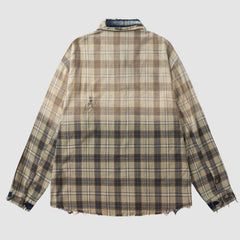 Vintage Gradient Plaid Shirts