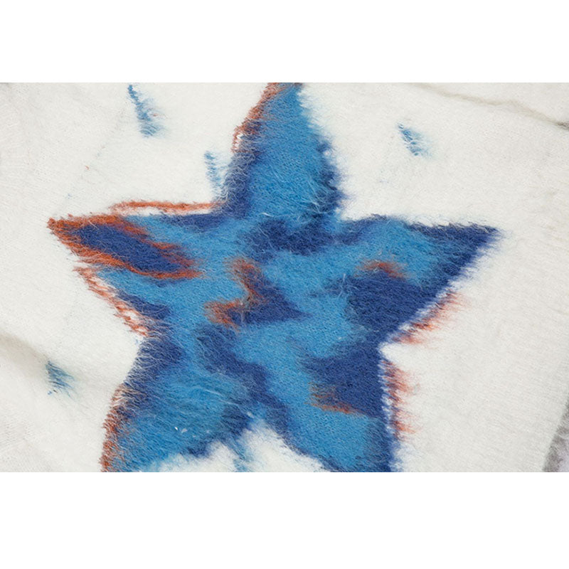 Star Pattern Printed Pullover