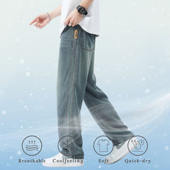 Ice Silk Straight Jeans