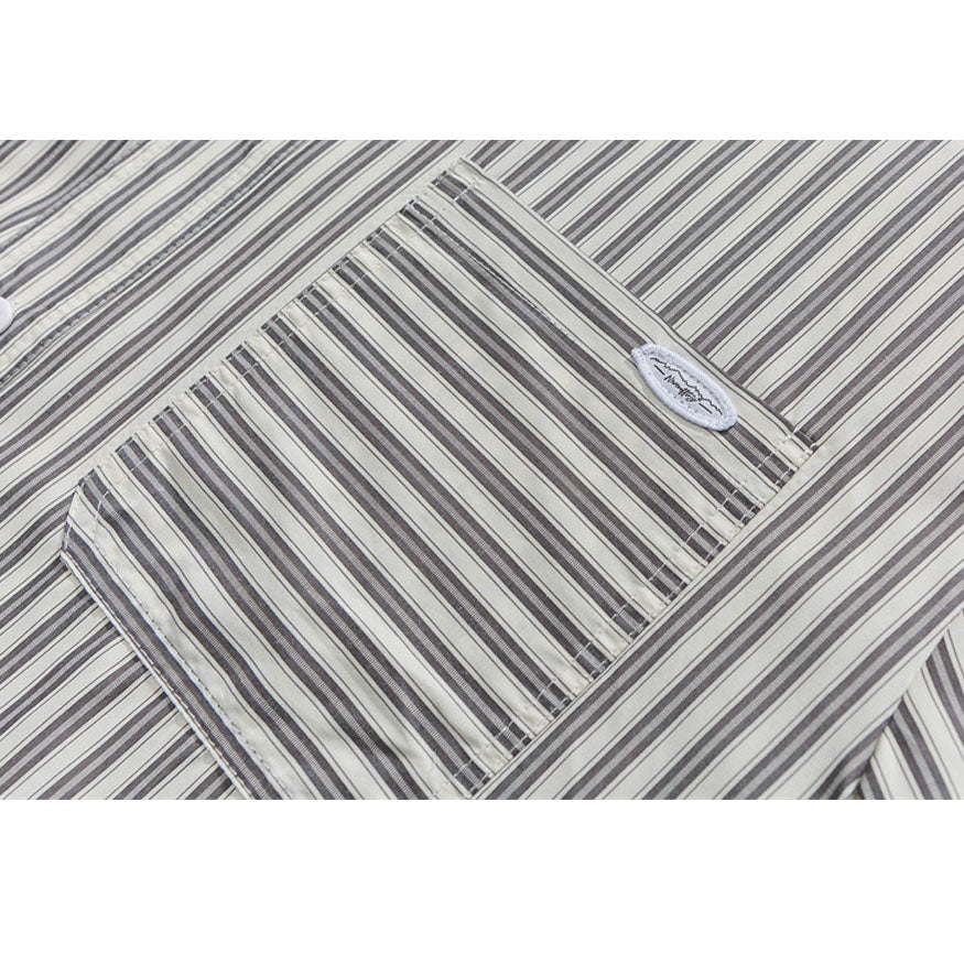 Striped Patch Pocket Shirts