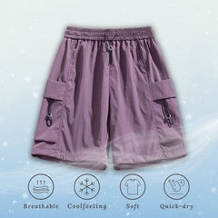 Ice Silk Drawstring Shorts