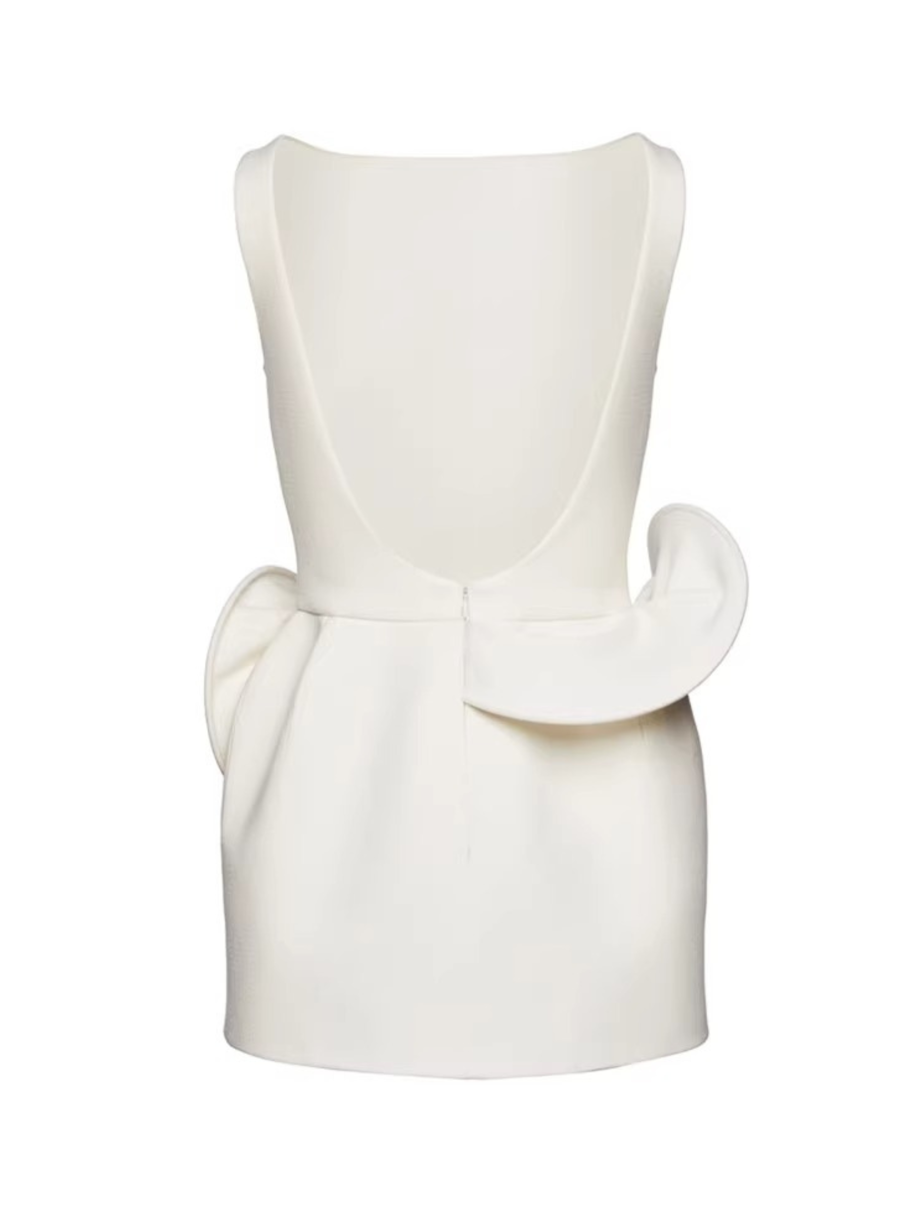 June Sculptural Backless Mini Dress