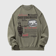 Retro Fast Food Graphic Sweatshirt