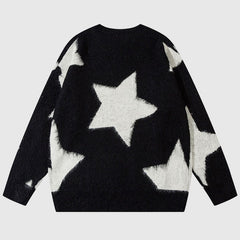 Hollow Out Star Design Pullover