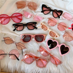 Pink Retro Sunglasses