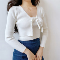 Ribbed Cardi-Cami Set