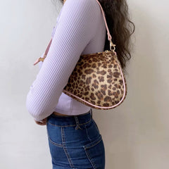 Y2K Leopard Saddle Bag ~ HANDMADE