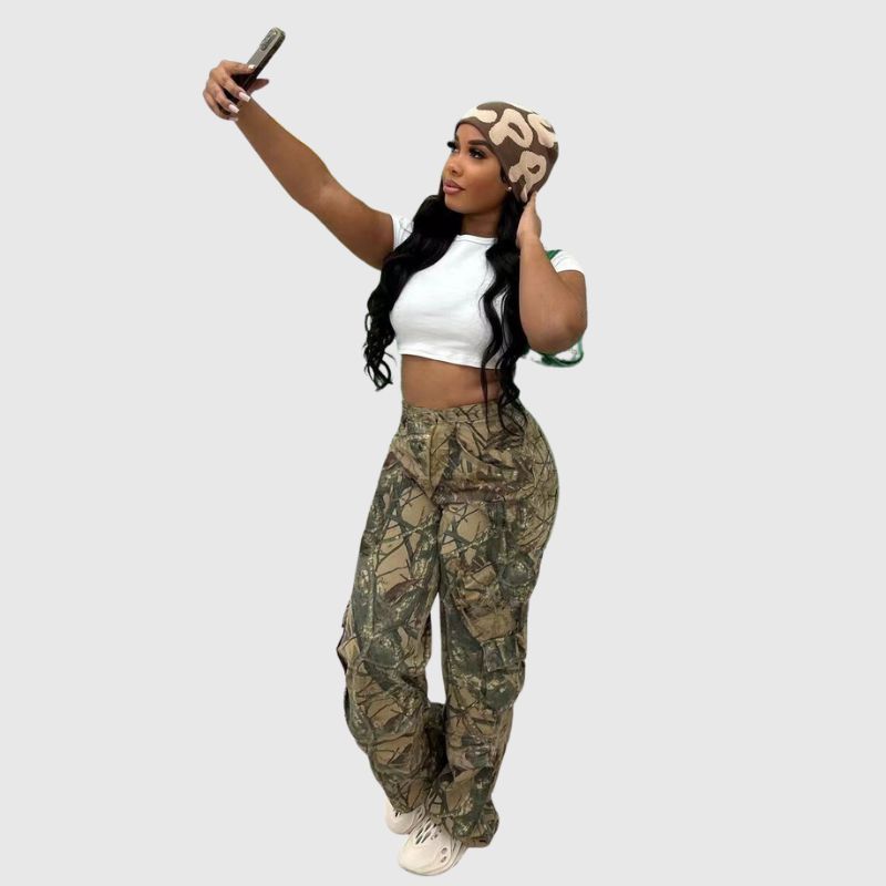 Camouflage Printed Cargo Pants