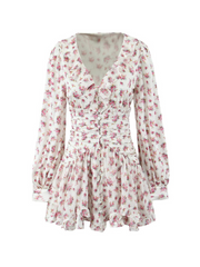 Milan Long Sleeve Floral Mini Dress