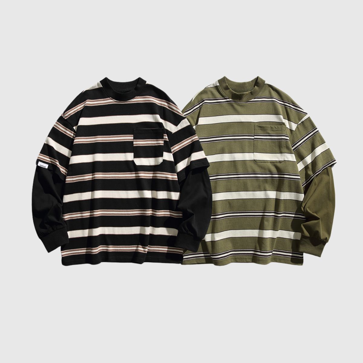 Layered Striped Cityboy Sweatshirt