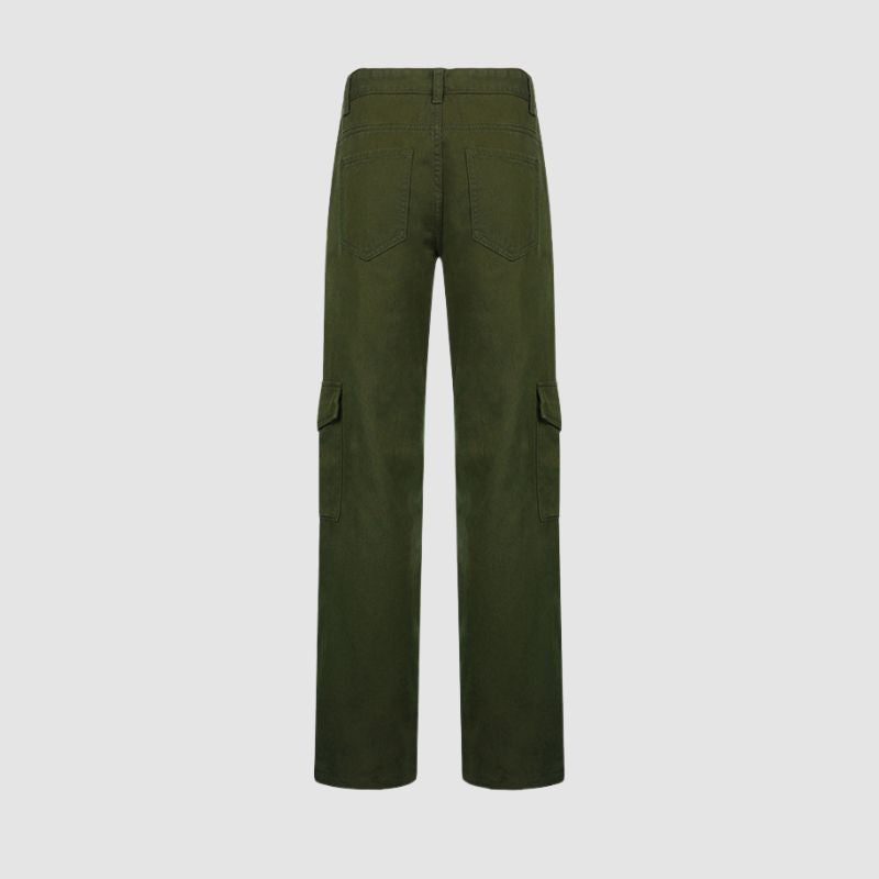 Pocket Patch Painted Design Cargo Pants