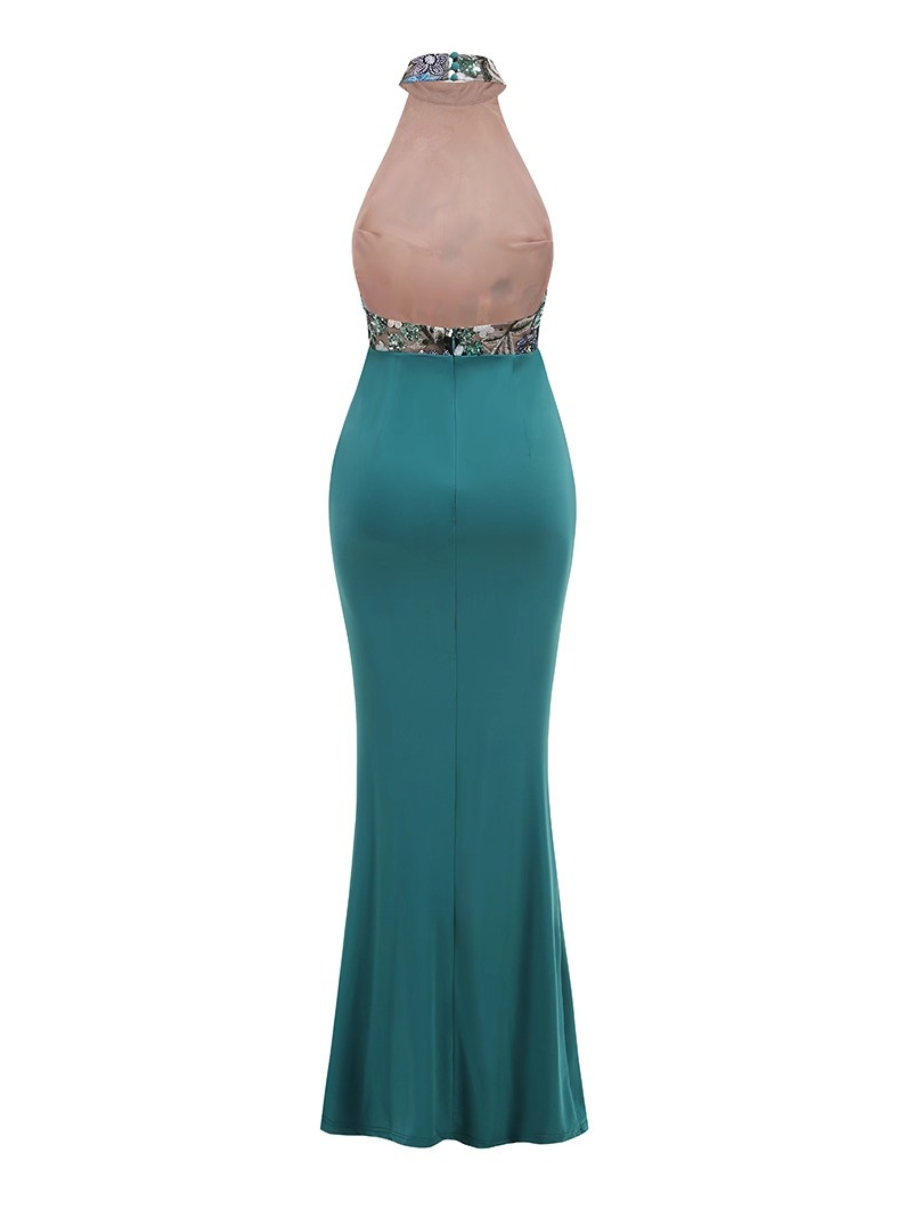 Natalia Sequin Halter Gown