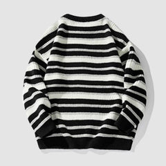 Timeless Hues Patchwork Stripe Knit Pullover