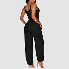 Spaghetti Strap Drawstring Jumpsuits