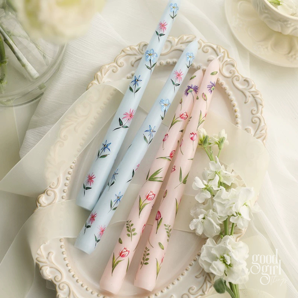 Lyra Pastel Garden Floral Candles