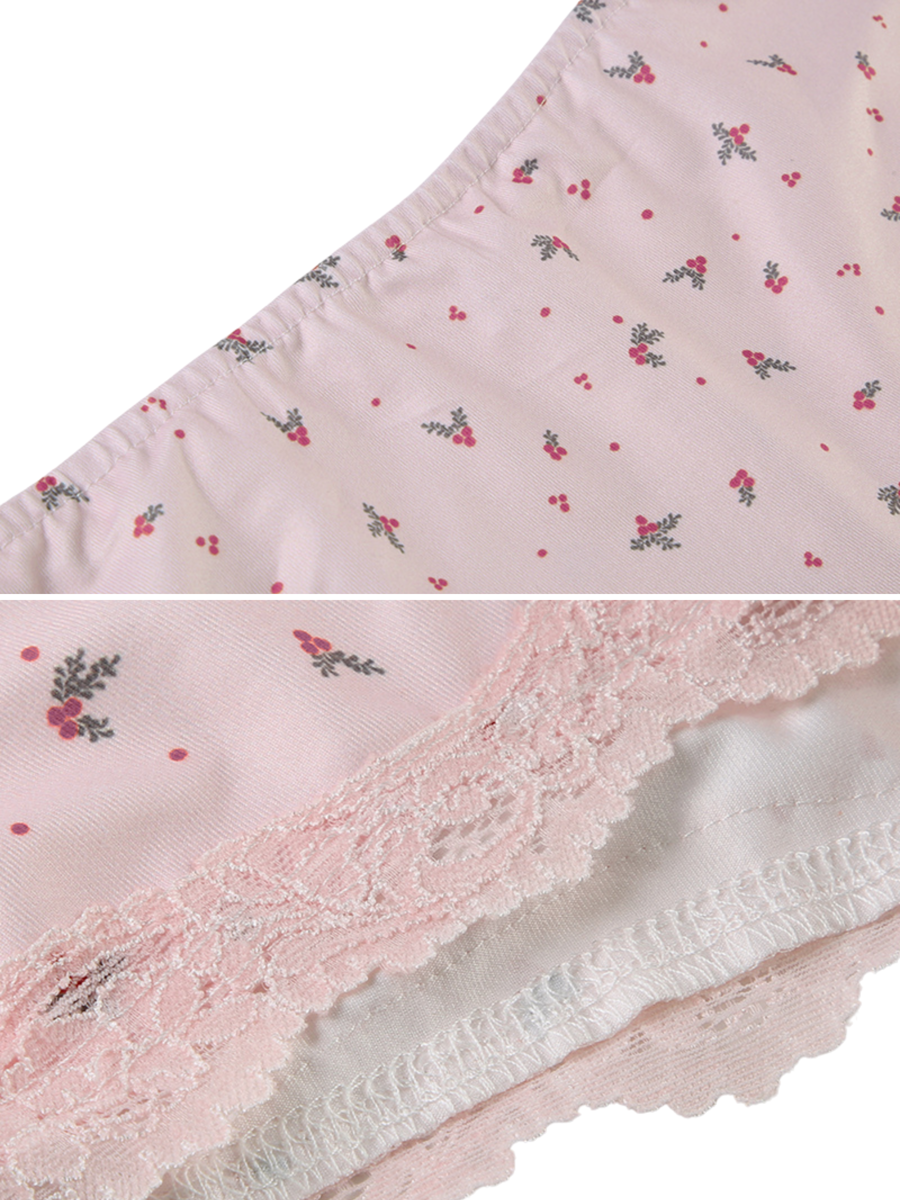 Mirella Lace Trim Pajama Set