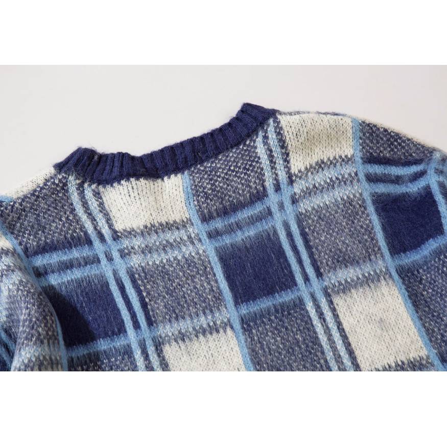 Vintage Plaid Knitted Sweater