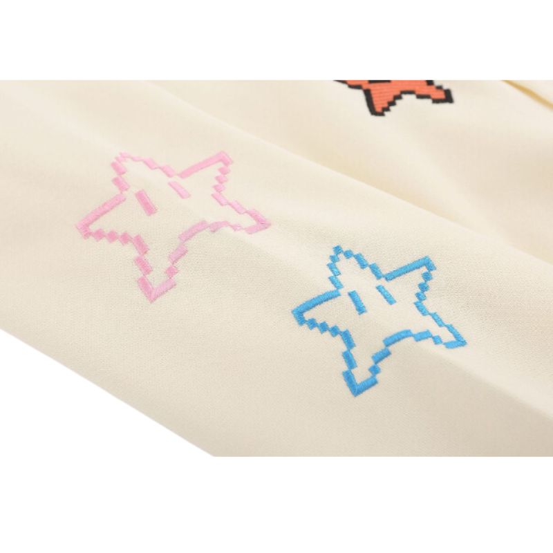 Street Chic Vintage Star Embroidered Hoodie