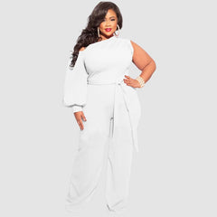 Plus Size High Waist Wide Leg Jumpsuits