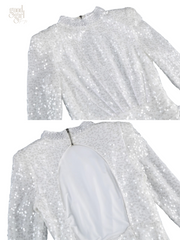 Skylar Sequin Long Sleeve Maxi Dress