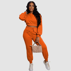 Crew Neck Sweatshirt & Drawstring Pant Set