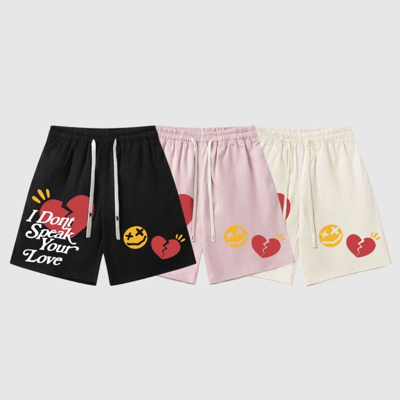 Beach Love Letter Print Shorts