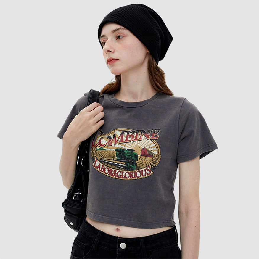 Landscape Print Crop Top