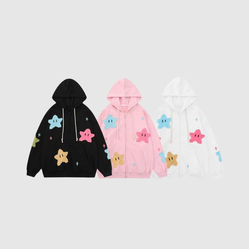 Starry Zip-Up Hoodie