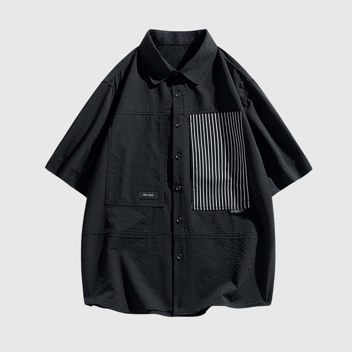 Modern Striped Panel Shirt