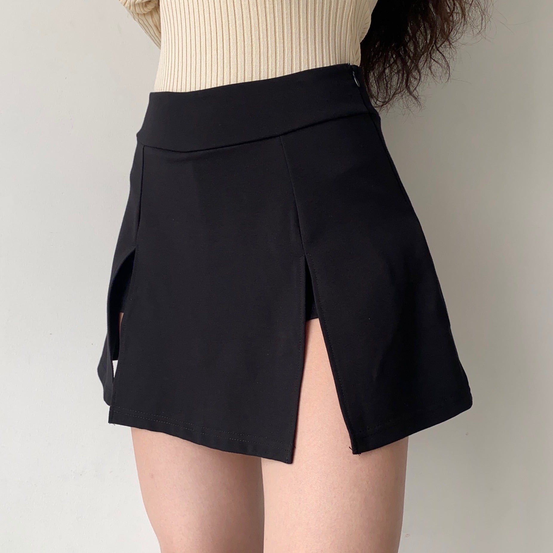 Chic Double Split Skirt