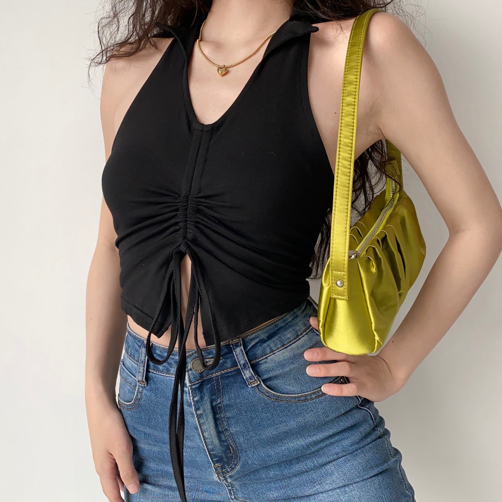 Vivian Halter Drawstring Top