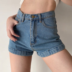 Classic Retro Denim Shorts