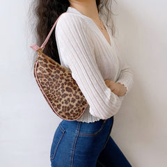 Y2K Leopard Saddle Bag ~ HANDMADE